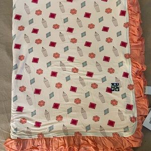 Kickee pants Ruffle toddler blanket in natural gems